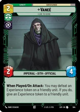 Vanee - I Live to Serve (Foil) | Foil (584)  [Legends of the Force]