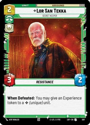 Lor San Tekka - Secret Keeper (Foil) | Foil (597)  [Legends of the Force]
