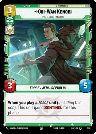 Obi-Wan Kenobi - Protective Padawan (Foil) | Foil (598)  [Legends of the Force]