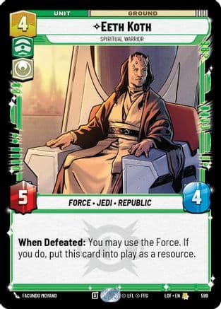 Eeth Koth - Spiritual Warrior (Foil) | Foil (599)  [Legends of the Force]