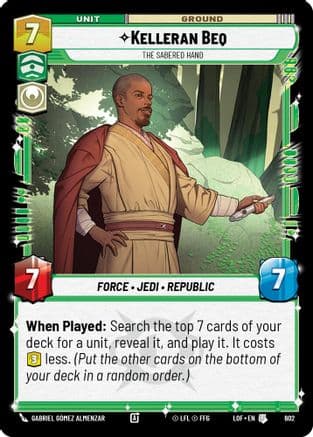 Kelleran Beq - The Sabered Hand (Foil) | Foil (602)  [Legends of the Force]