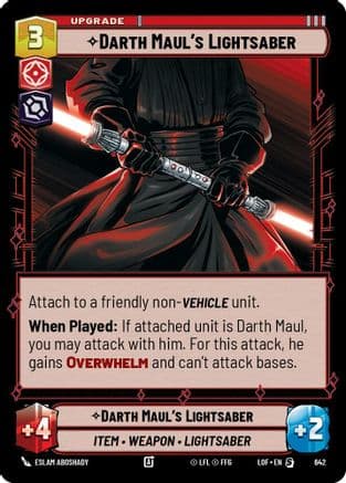 Darth Maul's Lightsaber (Foil) | Foil (642)  [Legends of the Force]
