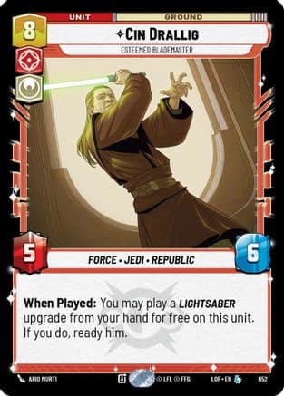 Cin Drallig - Esteemed Blademaster (Foil) | Foil (652)  [Legends of the Force]