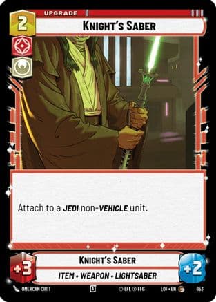 Knight's Saber (Foil) | Foil (653)  [Legends of the Force]