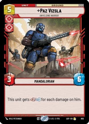Paz Vizsla - Unyielding Warrior (Foil) | Foil (655)  [Legends of the Force]