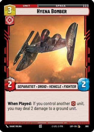Hyena Bomber (Foil) | Foil (660)  [Legends of the Force]