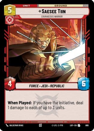 Saesee Tiin - Courageous Warrior (Foil) | Foil (669)  [Legends of the Force]