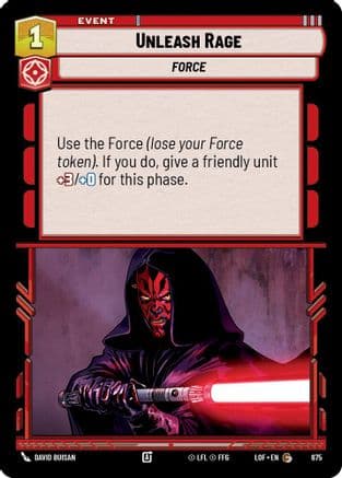 Unleash Rage (Foil) | Foil (675)  [Legends of the Force]