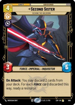 Second Sister - Seeking the Holocron (Foil) | Foil (686)  [Legends of the Force]