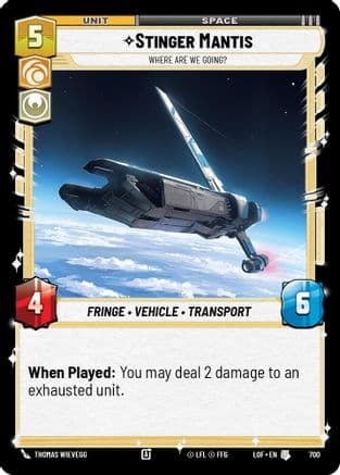 Stinger Mantis - Where Are We Going? (Foil) | Foil (700)  [Legends of the Force]