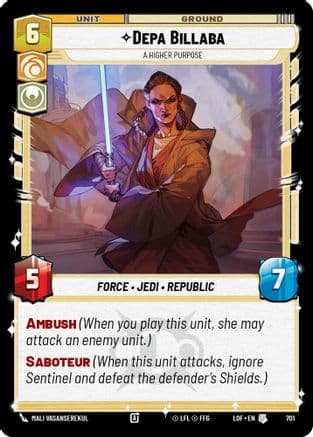 Depa Billaba - A Higher Purpose (Foil) | Foil (701)  [Legends of the Force]