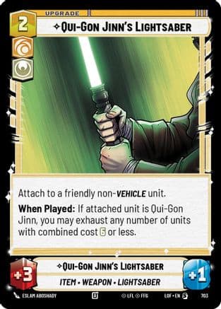 Qui-Gon Jinn's Lightsaber (Foil) | Foil (703)  [Legends of the Force]