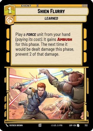 Shien Flurry (Foil) | Foil (722)  [Legends of the Force]