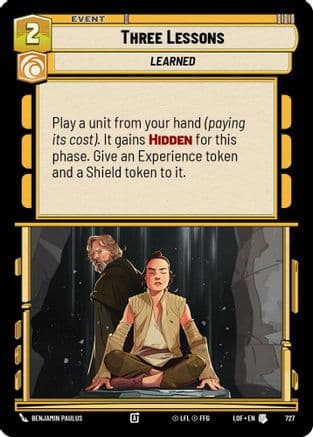 Three Lessons (Foil) | Foil (727)  [Legends of the Force]