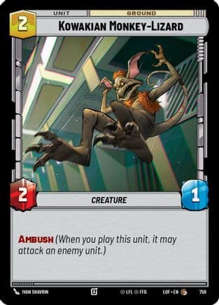 Kowakian Monkey-Lizard (Foil) | Foil (759)  [Legends of the Force]