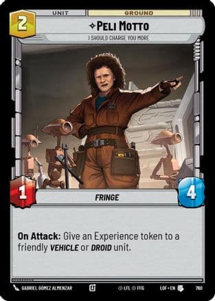 Peli Motto - I Should Charge You More (Foil) | Foil (760)  [Legends of the Force]