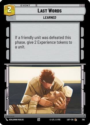 Last Words (Foil) | Foil (765)  [Legends of the Force]