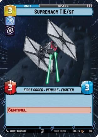 Supremacy TIE/sf (Hyperspace Foil) | Foil (774)  [Legends of the Force]