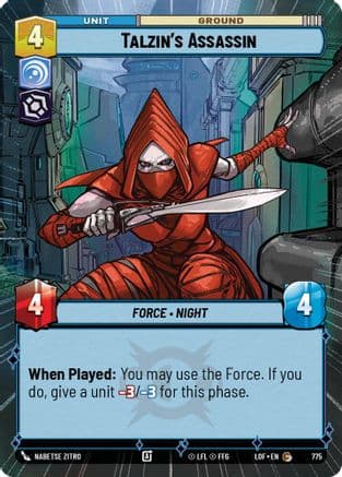 Talzin's Assassin (Hyperspace Foil) | Foil (775)  [Legends of the Force]