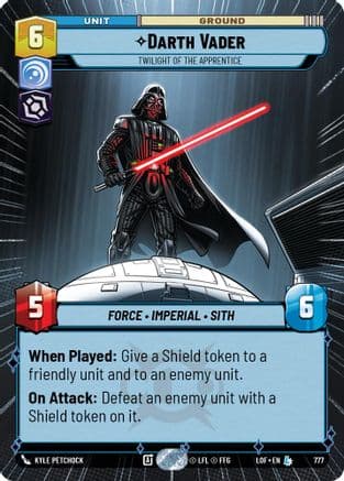 Darth Vader - Twilight of the Apprentice (Hyperspace Foil) | Foil (777)  [Legends of the Force]