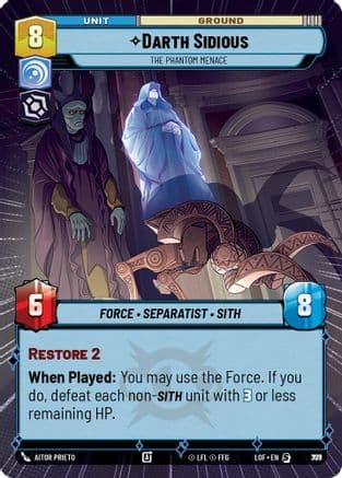 Darth Sidious - The Phantom Menace (Hyperspace Foil) | Foil (779)  [Legends of the Force]