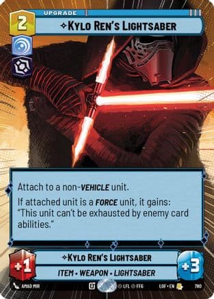 Kylo Ren's Lightsaber (Hyperspace Foil) | Foil (780)  [Legends of the Force]