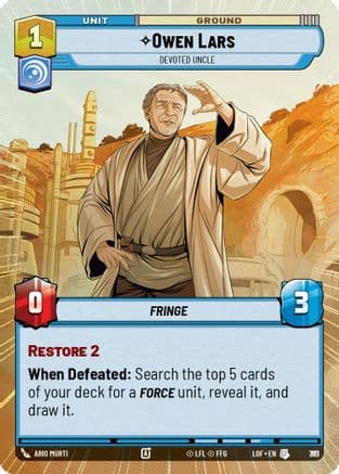 Owen Lars - Devoted Uncle (Hyperspace Foil) | Foil (797)  [Legends of the Force]