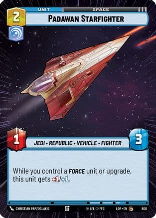 Padawan Starfighter (Hyperspace Foil) | Foil (800)  [Legends of the Force]