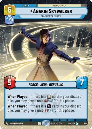 Anakin Skywalker - Champion of Mortis (Hyperspace Foil) | Foil (810)  [Legends of the Force]