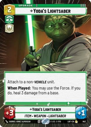 Yoda's Lightsaber (Hyperspace Foil) | Foil (842)  [Legends of the Force]