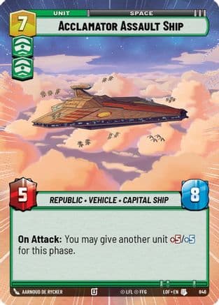 Acclamator Assault Ship (Hyperspace Foil) | Foil (846)  [Legends of the Force]