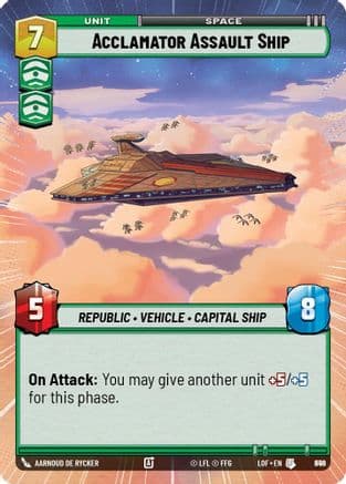 Acclamator Assault Ship (Hyperspace Foil) | Foil (846)  [Legends of the Force]