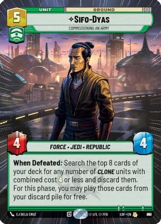 Sifo-Dyas - Commissioning An Army (Hyperspace Foil) | Foil (857)  [Legends of the Force]