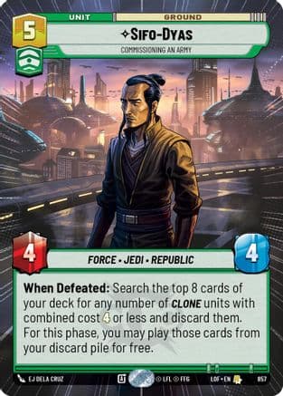 Sifo-Dyas - Commissioning An Army (Hyperspace Foil) | Foil (857)  [Legends of the Force]