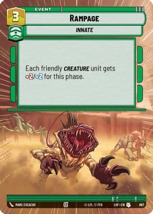 Rampage (Hyperspace Foil) | Foil (867)  [Legends of the Force]