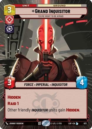 Grand Inquisitor - You're Right to Be Afraid (Hyperspace Foil) | Foil (872)  [Legends of the Force]