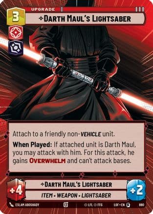 Darth Maul's Lightsaber (Hyperspace Foil) | Foil (880)  [Legends of the Force]