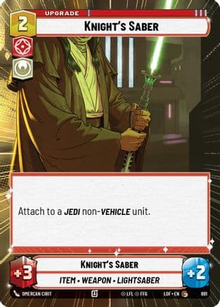 Knight's Saber (Hyperspace Foil) | Foil (891)  [Legends of the Force]