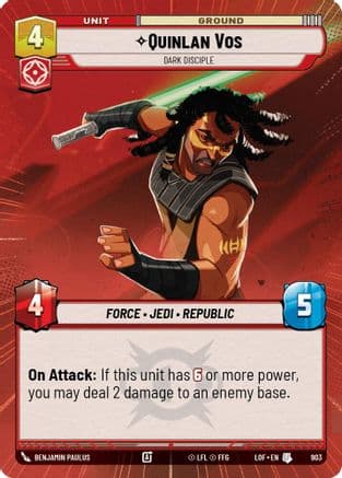 Quinlan Vos - Dark Disciple (Hyperspace Foil) | Foil (903)  [Legends of the Force]