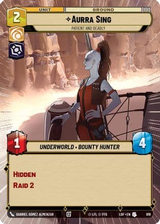 Aurra Sing - Patient and Deadly (Hyperspace Foil) | Foil (919)  [Legends of the Force]