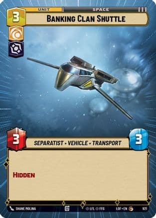 Banking Clan Shuttle (Hyperspace Foil) | Foil (921)  [Legends of the Force]