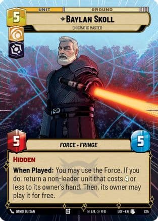Baylan Skoll - Enigmatic Master (Hyperspace Foil) | Foil (925)  [Legends of the Force]