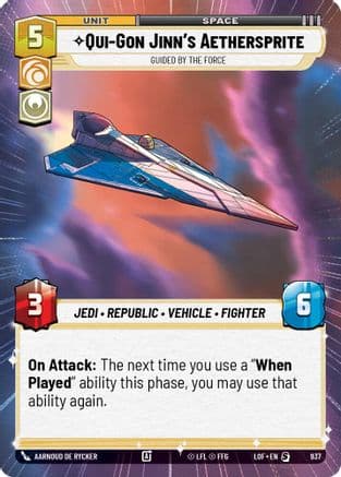 Qui-Gon Jinn's Aethersprite - Guided by the Force (Hyperspace Foil) | Foil (937)  [Legends of the Force]