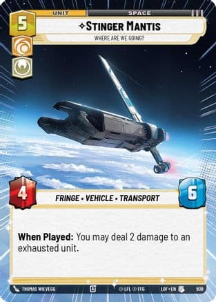Stinger Mantis - Where Are We Going? (Hyperspace Foil) | Foil (938)  [Legends of the Force]