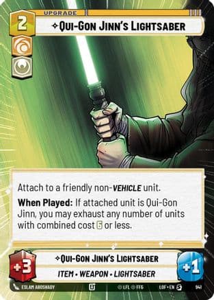 Qui-Gon Jinn's Lightsaber (Hyperspace Foil) | Foil (941)  [Legends of the Force]