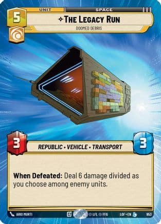 The Legacy Run - Doomed Debris (Hyperspace Foil) | Foil (953)  [Legends of the Force]
