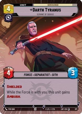 Darth Tyranus - Servant of Sidious (Hyperspace Foil) | Foil (971)  [Legends of the Force]
