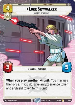 Luke Skywalker - A Hero's Beginning (Hyperspace Foil) | Foil (989)  [Legends of the Force]