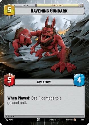 Ravening Gundark (Hyperspace Foil) | Foil (999)  [Legends of the Force]