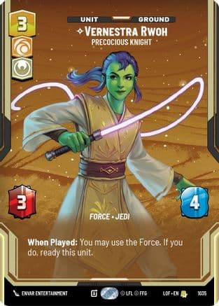 Vernestra Rwoh - Precocious Knight (Prestige) |  (1035)  [Legends of the Force]